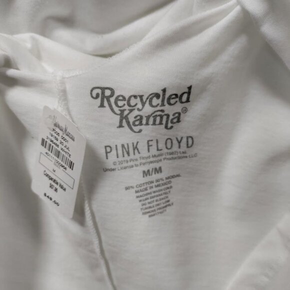 NWT Recycle Karma Pink Floyd Tee Shirt Cut out Back M/S - Picture 5 of 6
